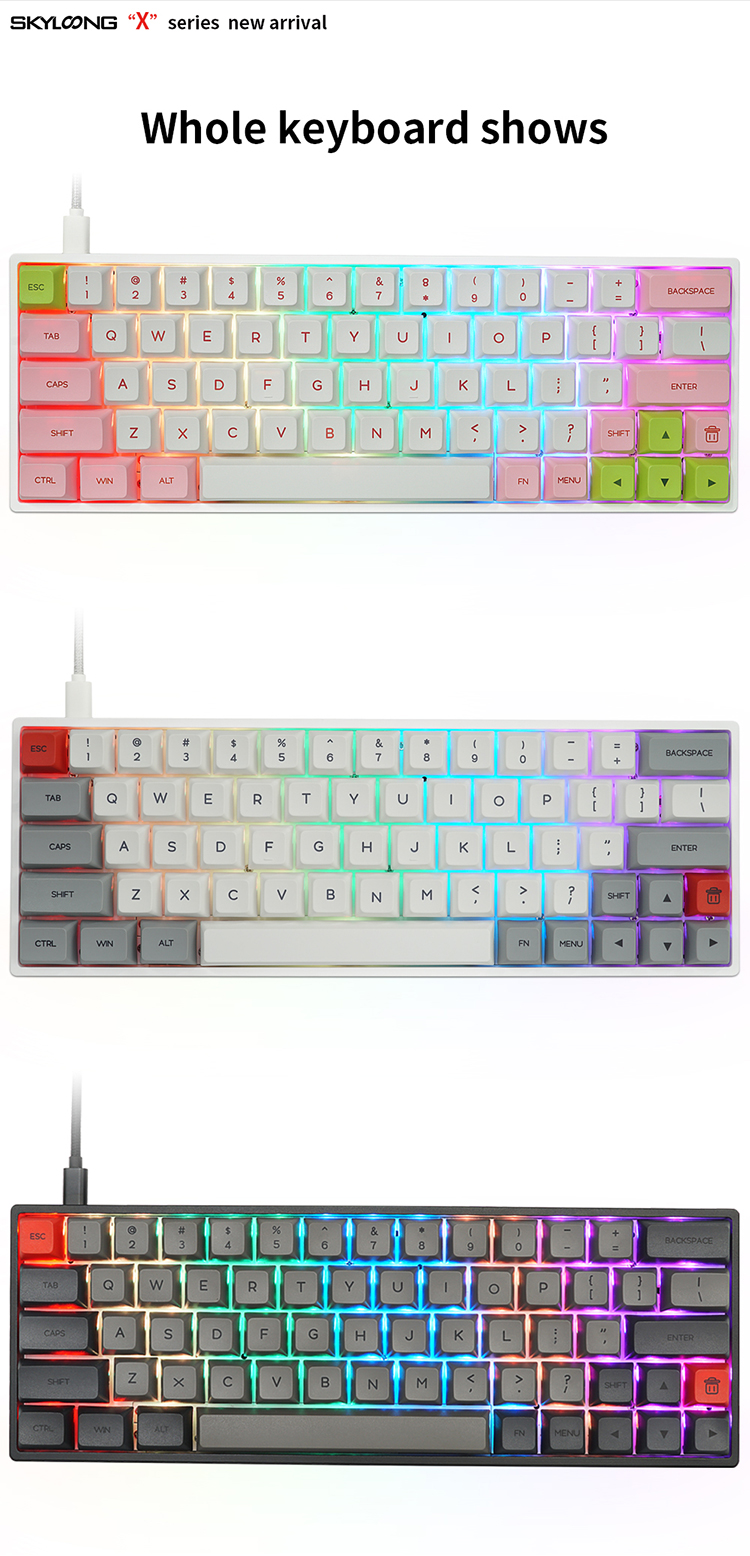 SKYLOONG-GK64X-GK64XS-Tastatur-Kit-RGB-Hot-Swappable-60-programmierbar-mit-Bluetooth-Wired-Case-Cust-1982962-9